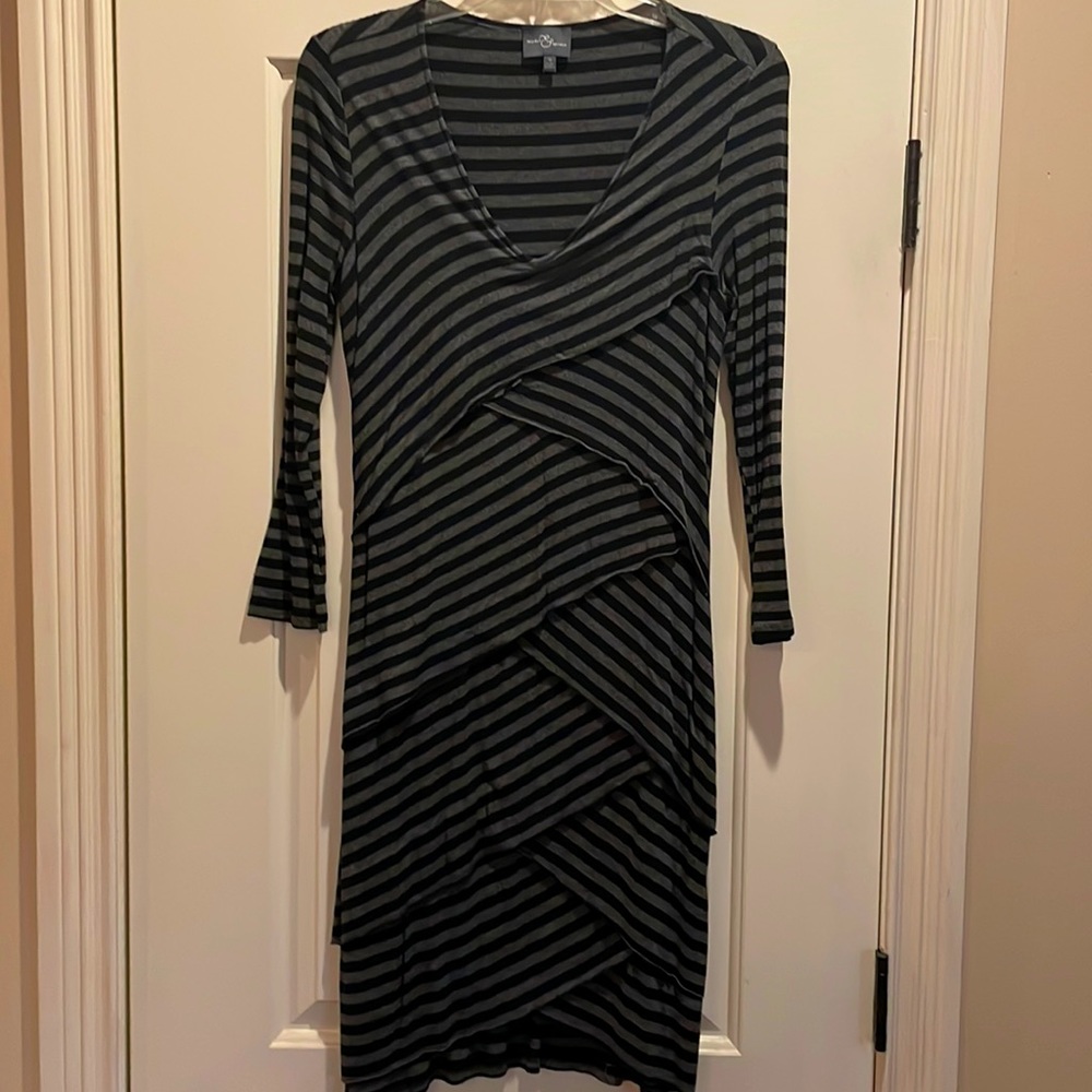 Black and gray dress